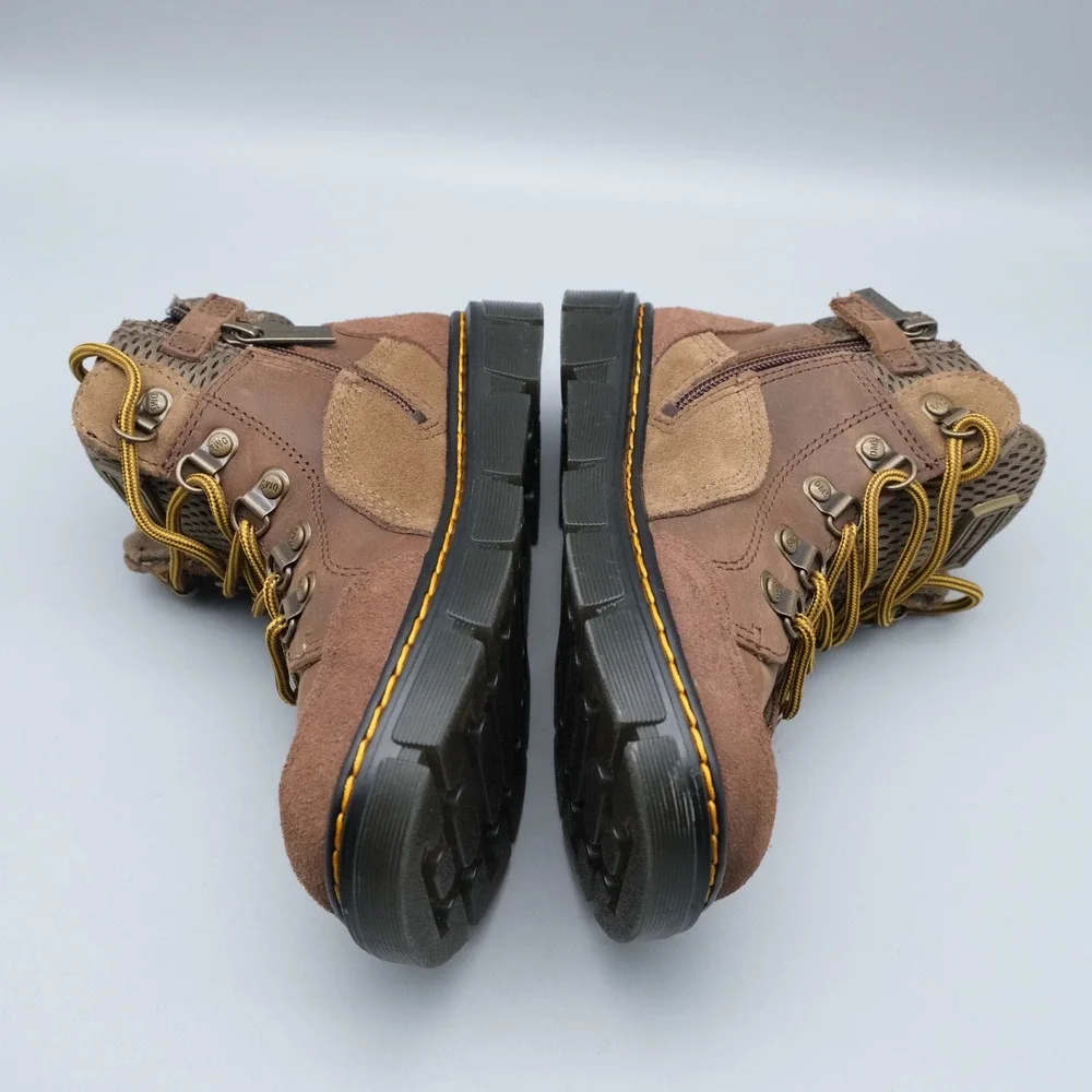 Dr Martens Raffe Panel Boot J Kids Brown Leather Suede Hiking Style Size 3 US